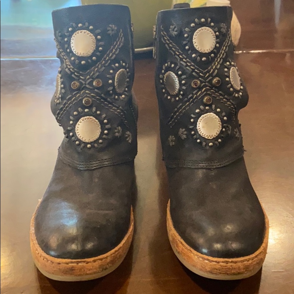 Black Embellished Ankle Boots
